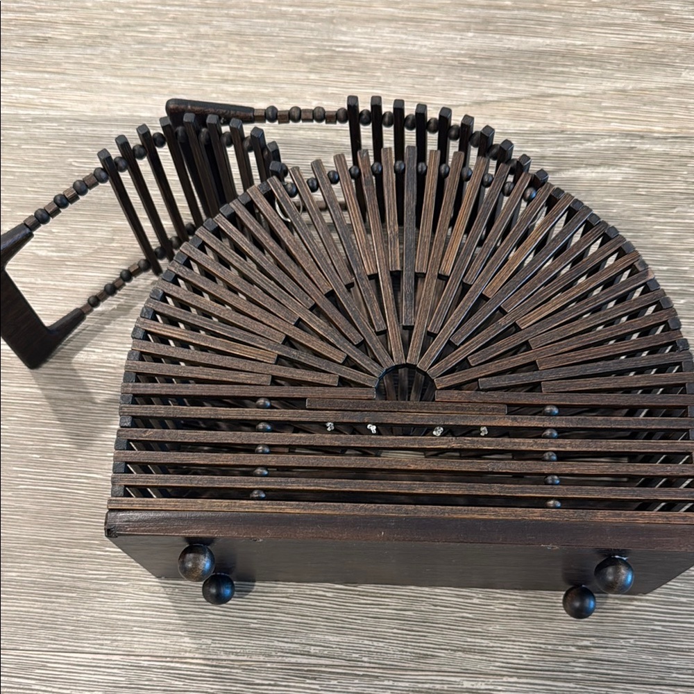 Cult Gaia Beige and Red Dust Bag